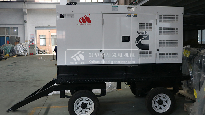 江（jiāng）門一（yī）台50kw移動靜音發電機組成功出廠