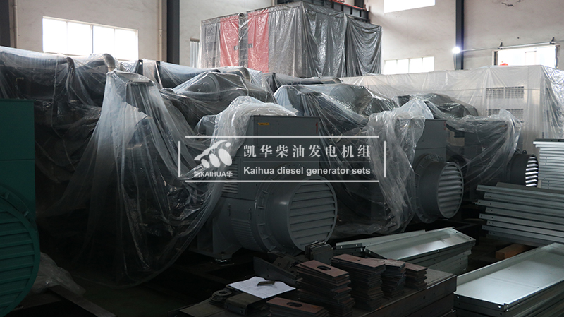 臨汾市四台800kw帕（pà）金斯發電機組成（chéng）功出廠
